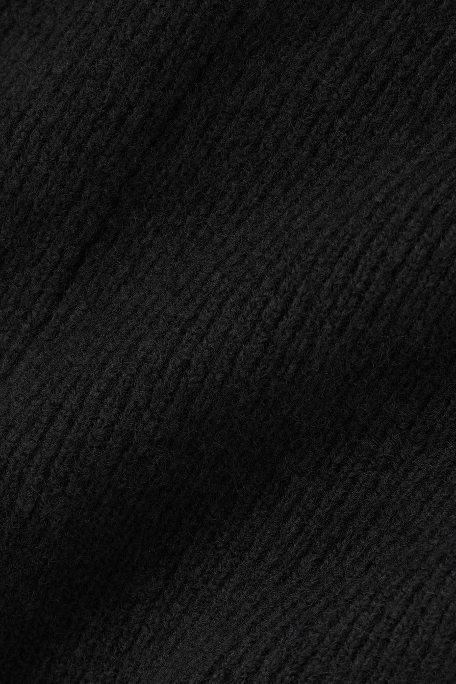 Alo Yoga Wool Cashmere Ribbed Noble Full Zip Hoodie - Black