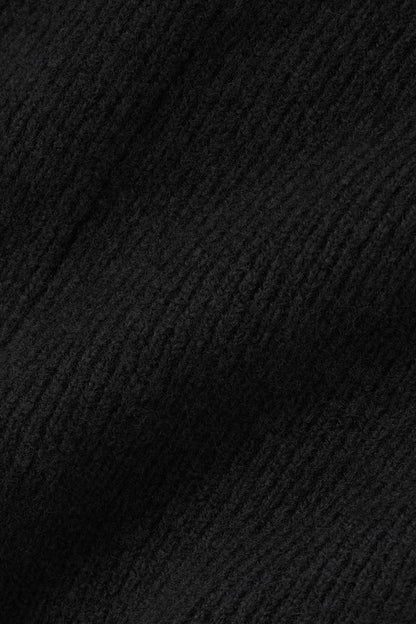 Alo Yoga Wool Cashmere Ribbed Noble Full Zip Hoodie - Black