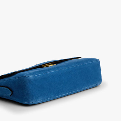 Coach Etta Small Flap Shoulder Bag - Gold/Blue Jay