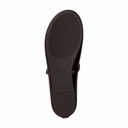 Michael Kors Phoebe Burnished Ballet Flat - CHOCOLATE