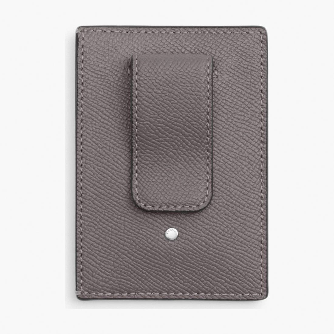 Coach Card Case With Money Clip - Silver/Graphite