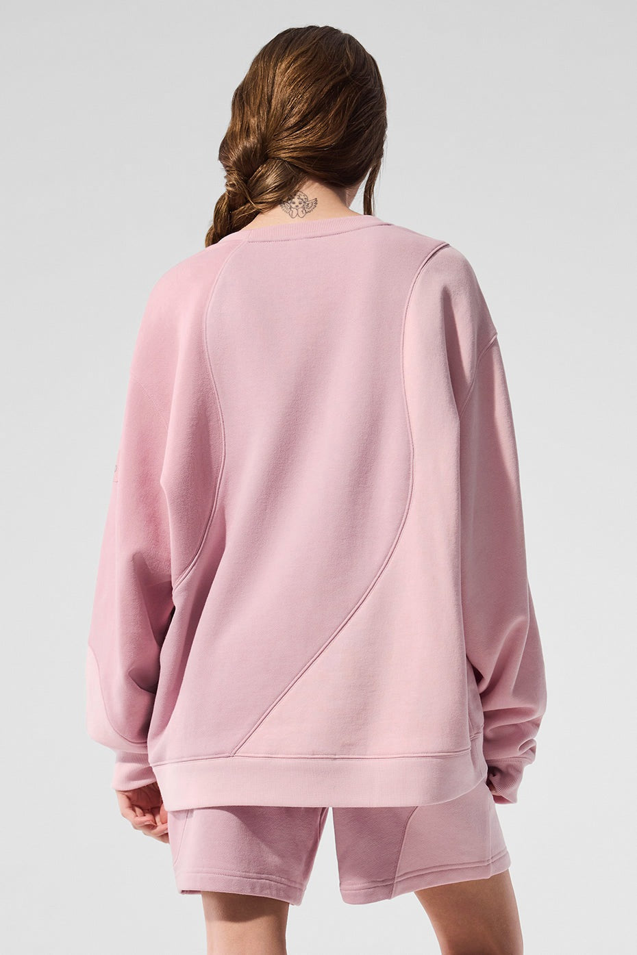 Alo Yoga Make Waves Crew Neck Pullover - Sunset Pink Tonal