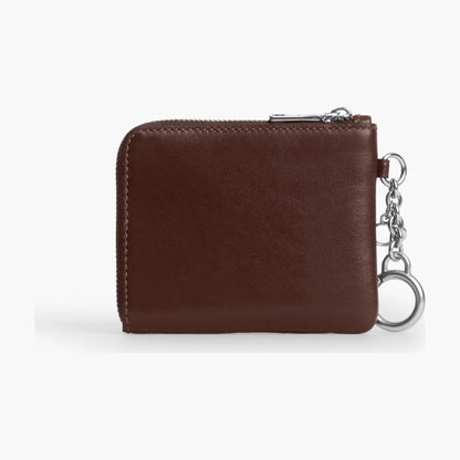 Coach Small Corner Zip Wallet - Silver/Maple