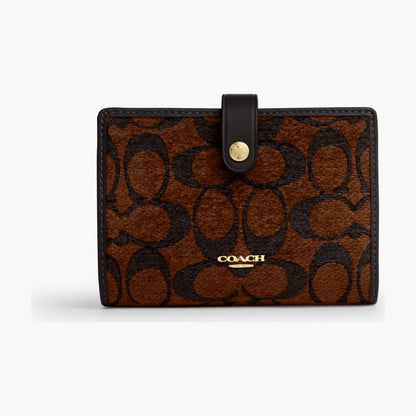 Coach 2-In-1 Wallet In Signature Chenille - Gold/Truffle
