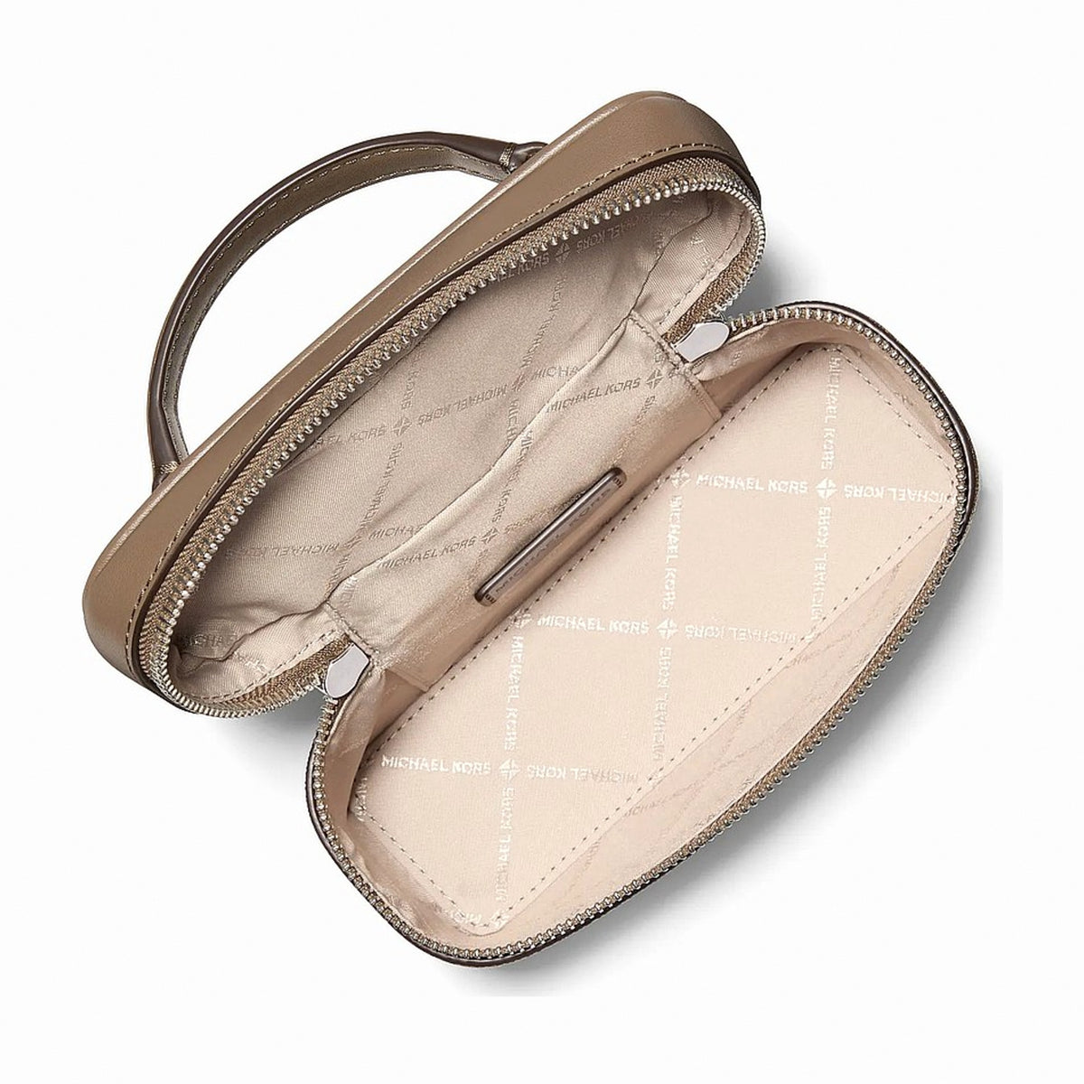 Michael Kors Vivi Small Signature Logo Vanity Crossbody Bag - MUSHROOM