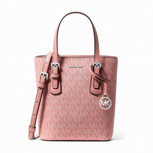 Michael Kors Voyager Extra-Small Signature Logo Convertible Crossbody Bag - SUNSET ROSE