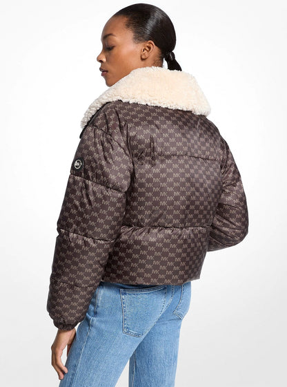 Michael Kors Sherpa Puffer Jacket - CHOCOLATE