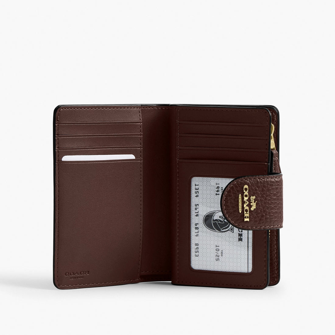 Coach Medium Corner Zip Wallet - Gold/Maple