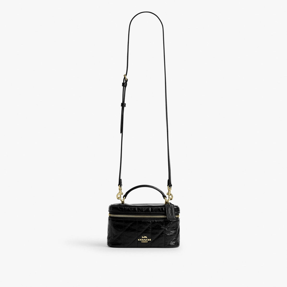 Coach Rainer Crossbody Bag 18 With Quilting - Gold/Black