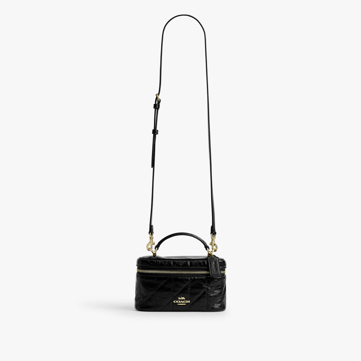 Coach Rainer Crossbody Bag 18 With Quilting - Gold/Black