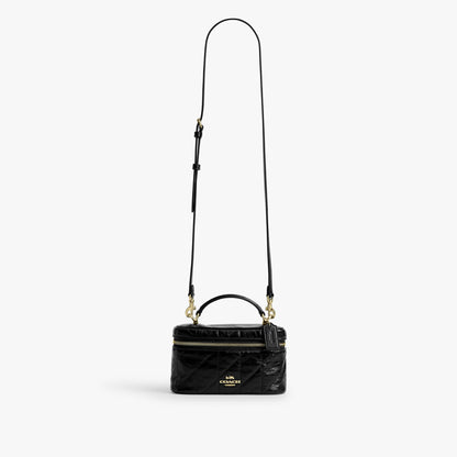 Coach Rainer Crossbody Bag 18 With Quilting - Gold/Black