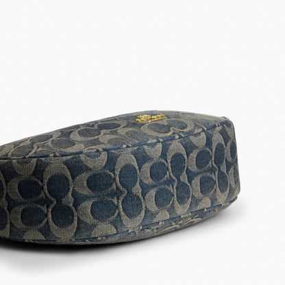 Coach Emily Shoulder Bag In Signature Regenerative Cotton Denim - Gold/Denim