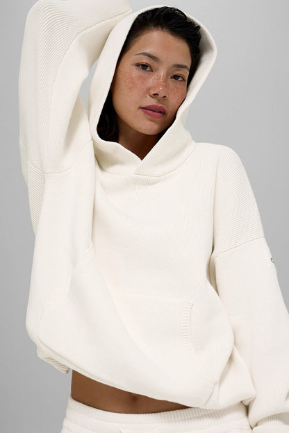 Alo Yoga Scholar Hooded Sweater - Ivory