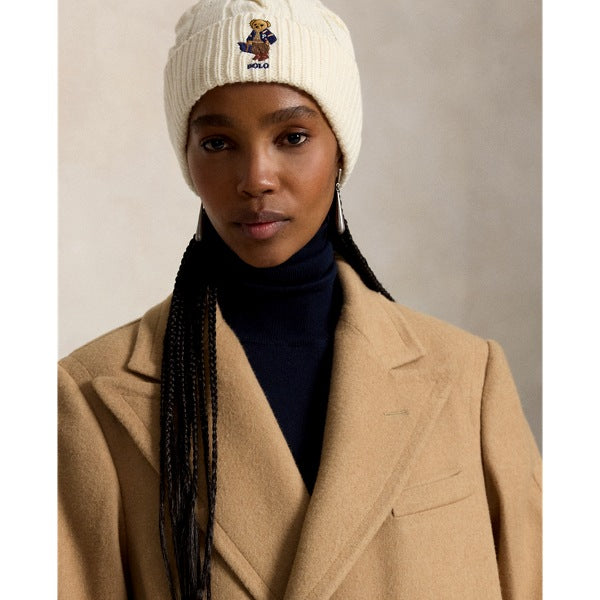 Polo Ralph Lauren Polo Bear Cable Wool-Blend Beanie - Cream