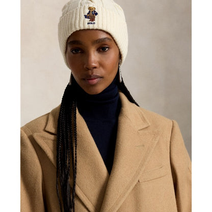 Polo Ralph Lauren Polo Bear Cable Wool-Blend Beanie - Cream