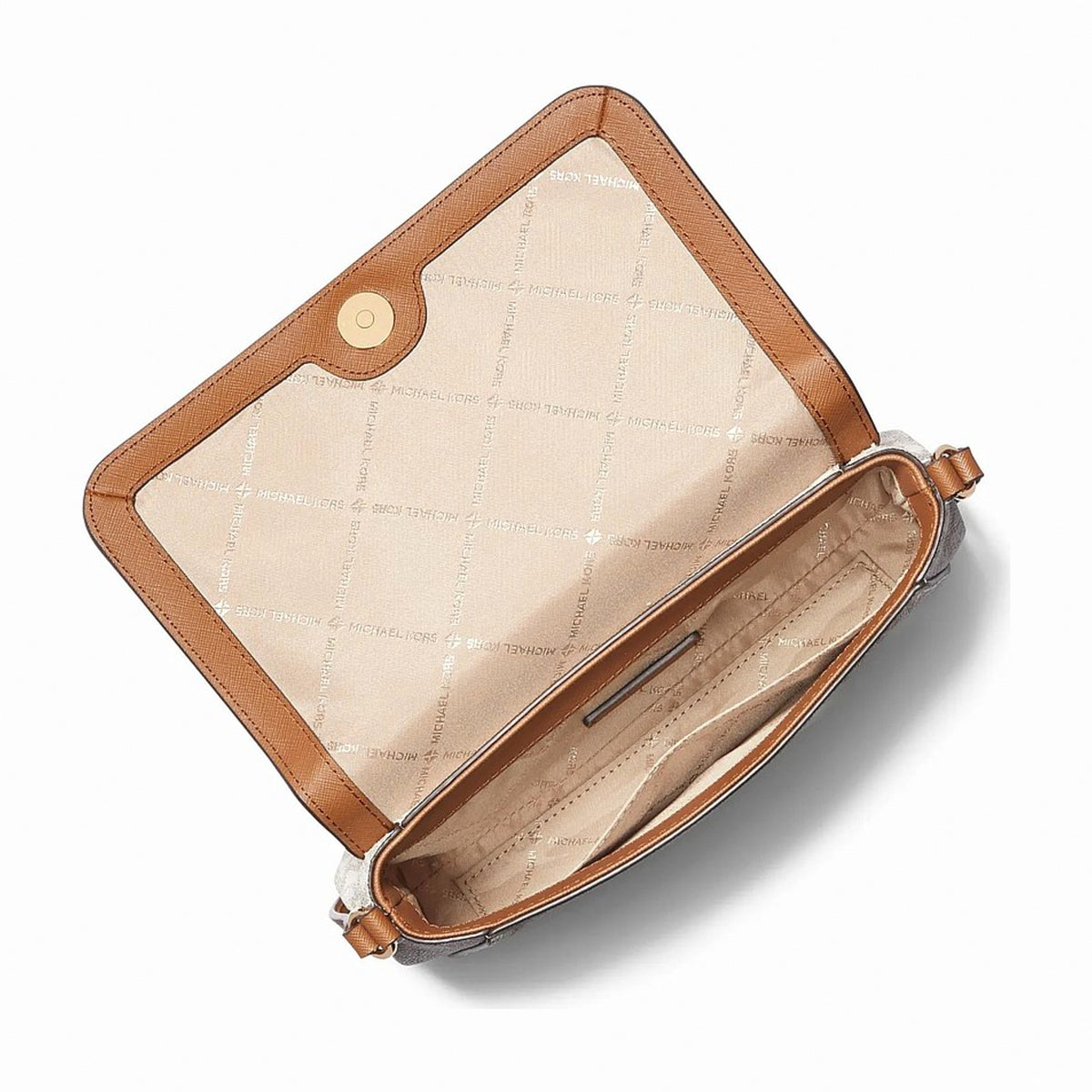 Michael Kors Medium Signature Logo Convertible Crossbody Bag - VANILLA