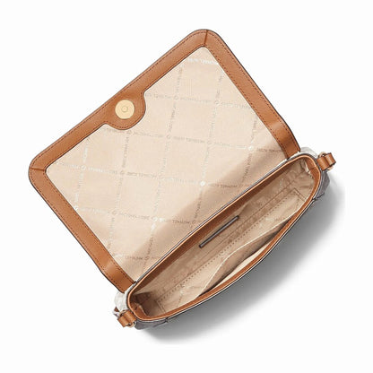 Michael Kors Medium Signature Logo Convertible Crossbody Bag - VANILLA