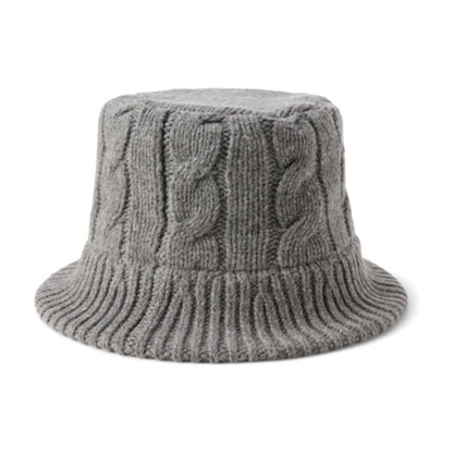 Polo Ralph Lauren Cable-Knit Wool-Blend Bucket Hat - Med Grey Htr