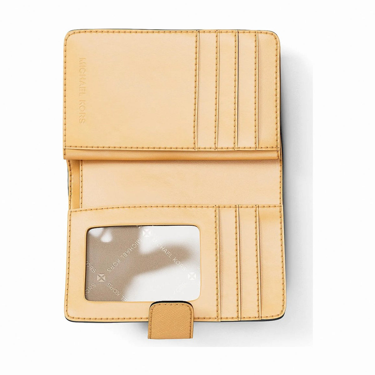 Michael Kors Medium Crossgrain Leather Wallet - HONEYWHEAT