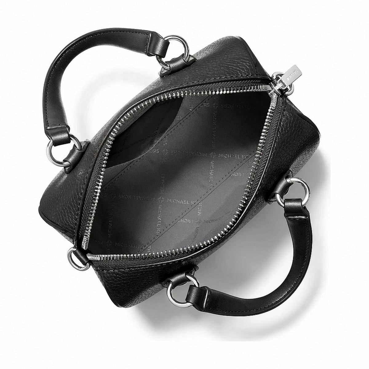 Michael Kors Grayson Small Pebbled Leather Duffel Crossbody Bag - BLACK