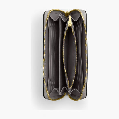 Coach Long Zip Around Wallet - Gold/Dove Grey