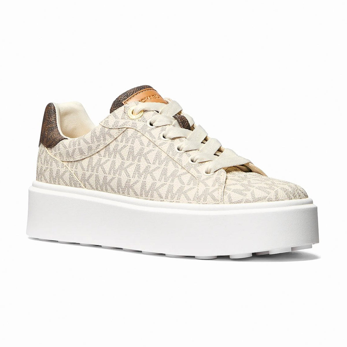 Michael Kors Romey Two-Tone Logo Platform Sneaker - VANILLA