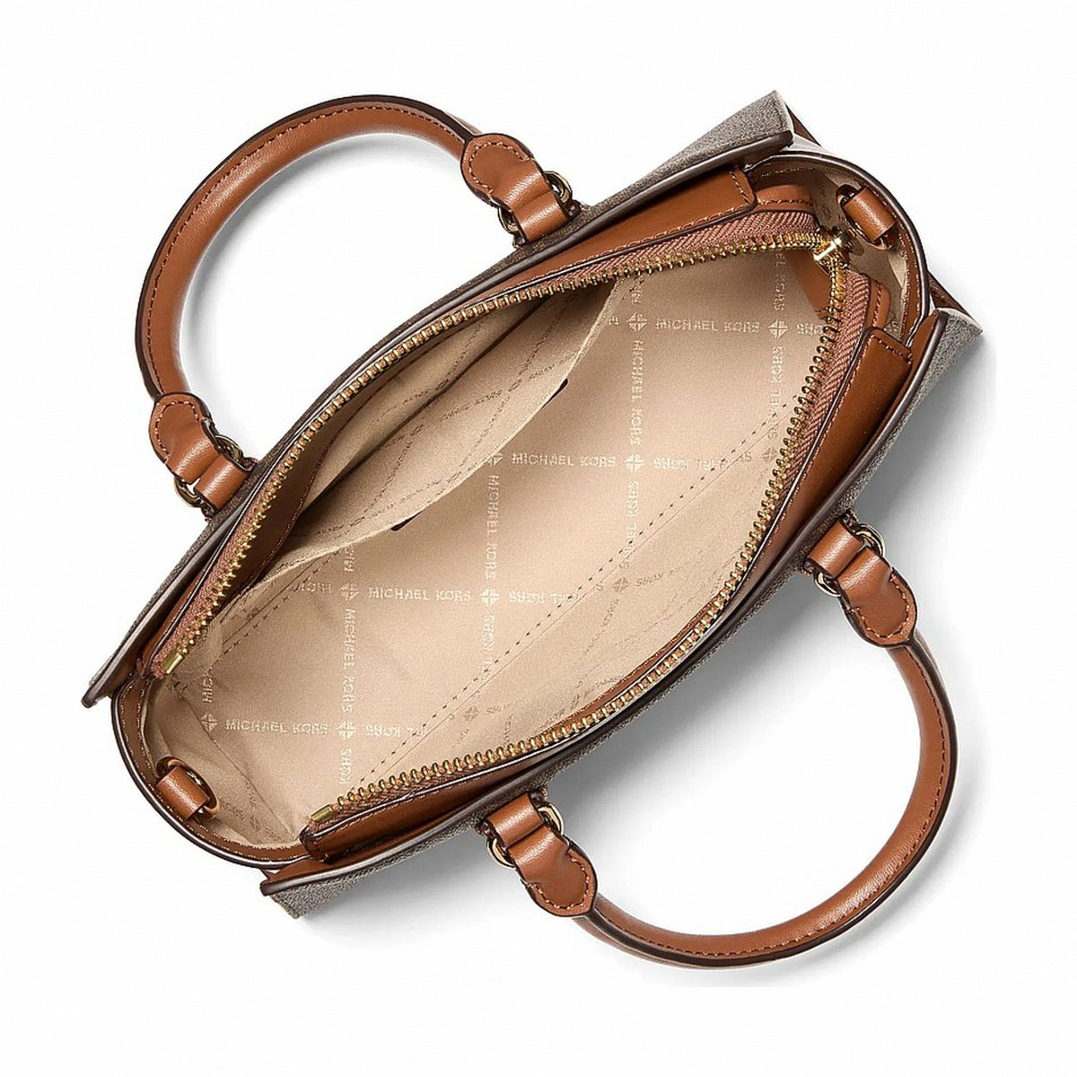 Michael Kors Arden Small Signature Logo Messenger Bag - BROWN