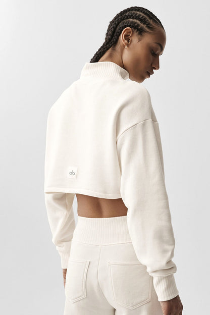 Alo Yoga Cropped Serenity Coverup - Ivory