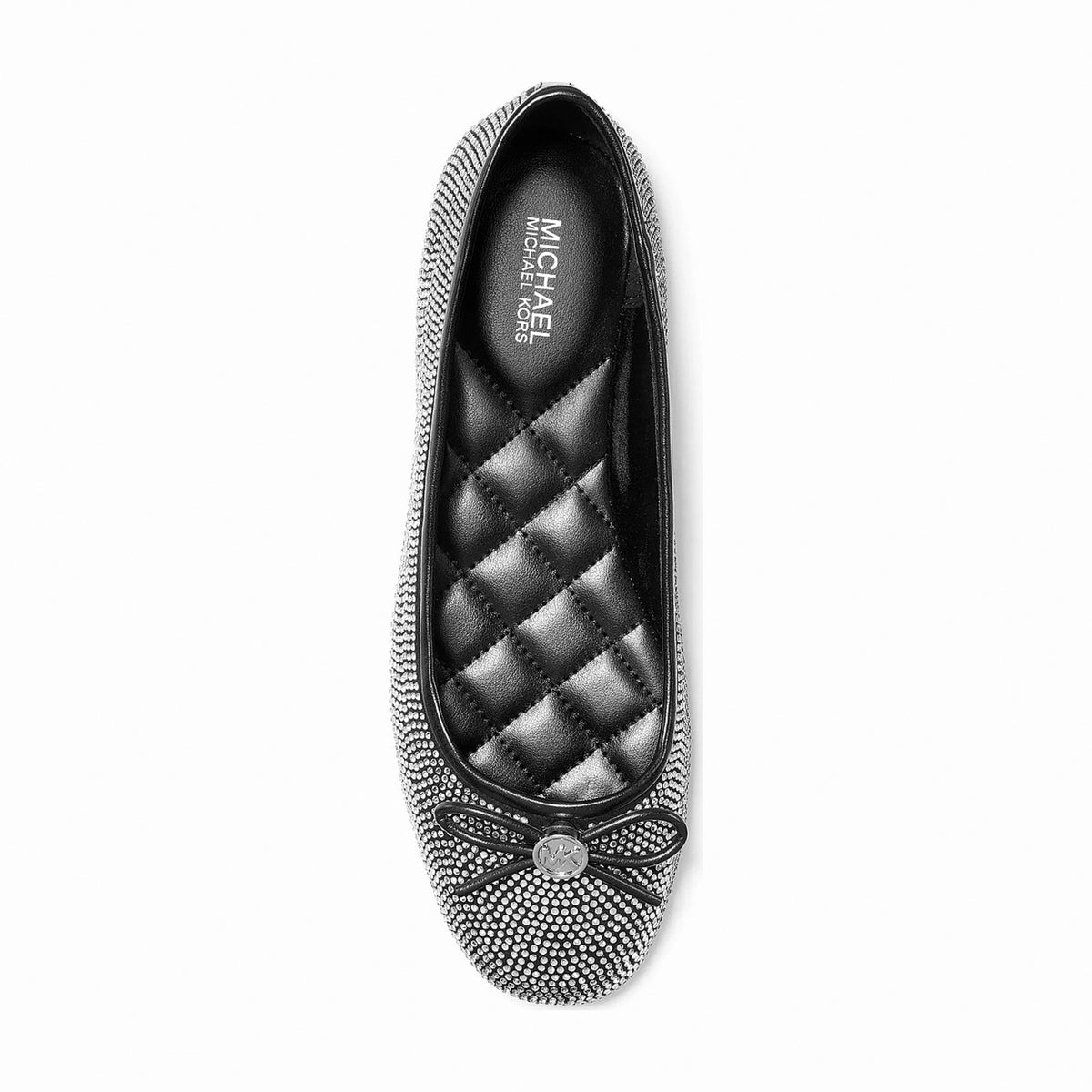 Michael Kors Savannah Embellished Ballet Flat - BLACK