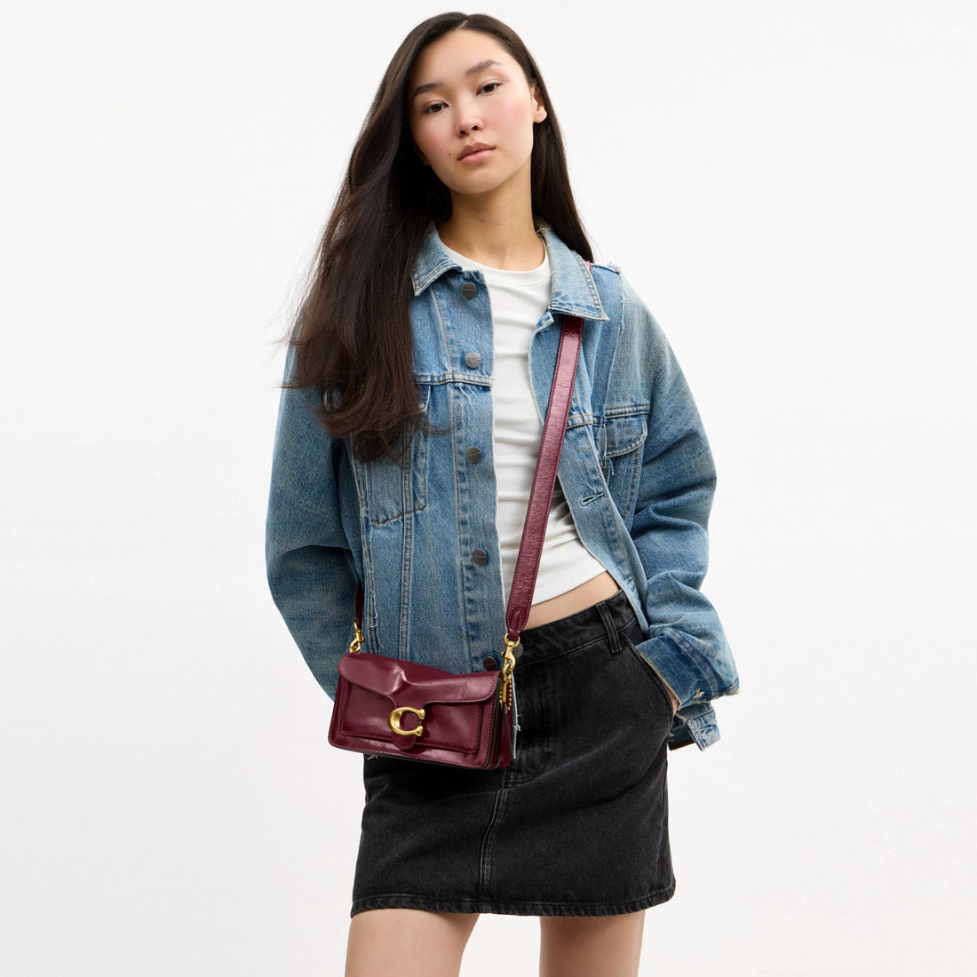 Coach Tabby Shoulder Bag 20 - Brass/Dark Cherry