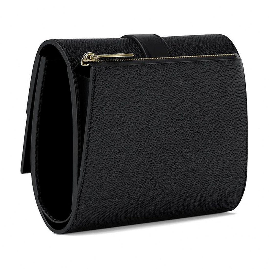 Michael Kors Greenwich Medium Saffiano Leather Trifold Wallet - BLACK