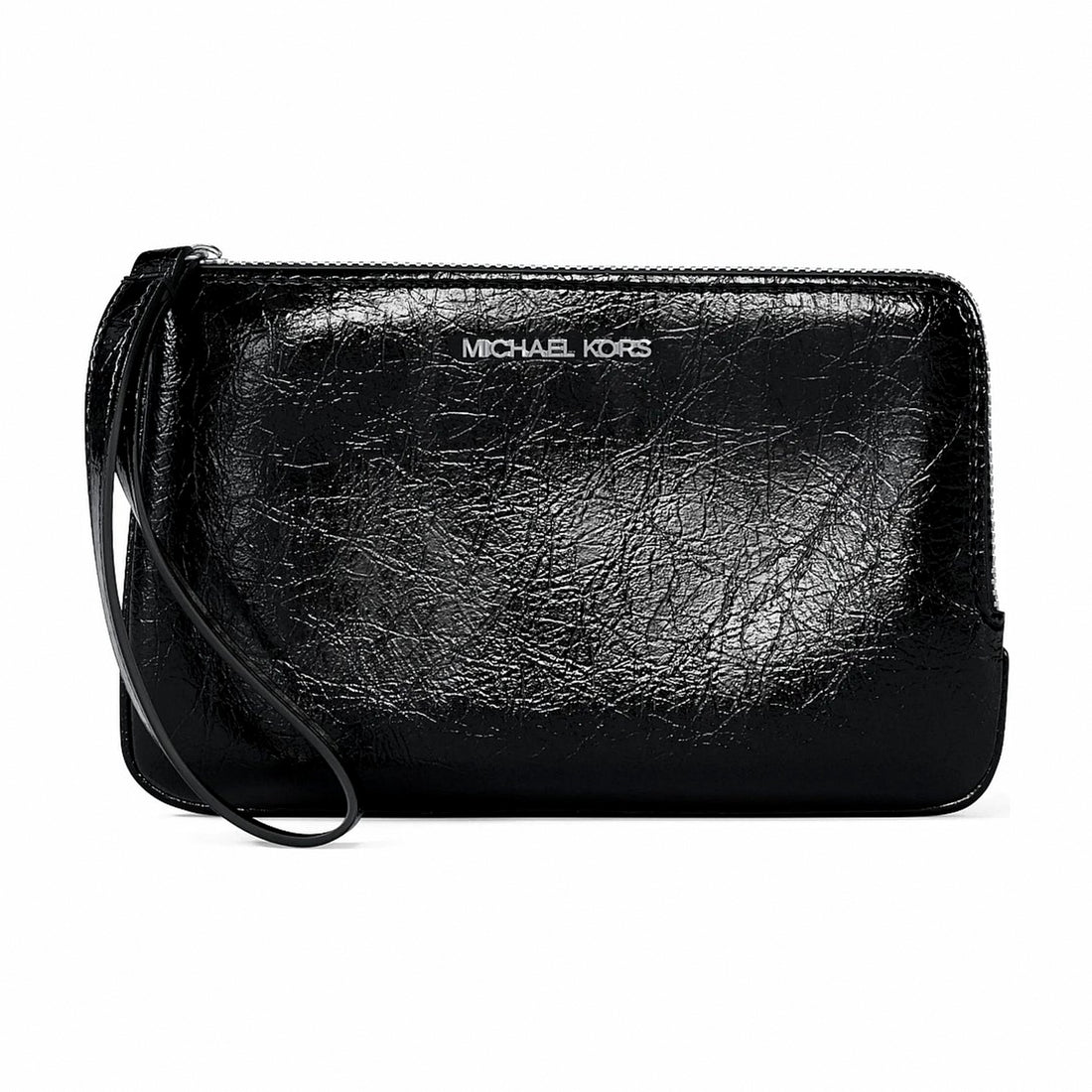 Michael Kors Jet Set Travel Small Crackled Wristlet - BLACK