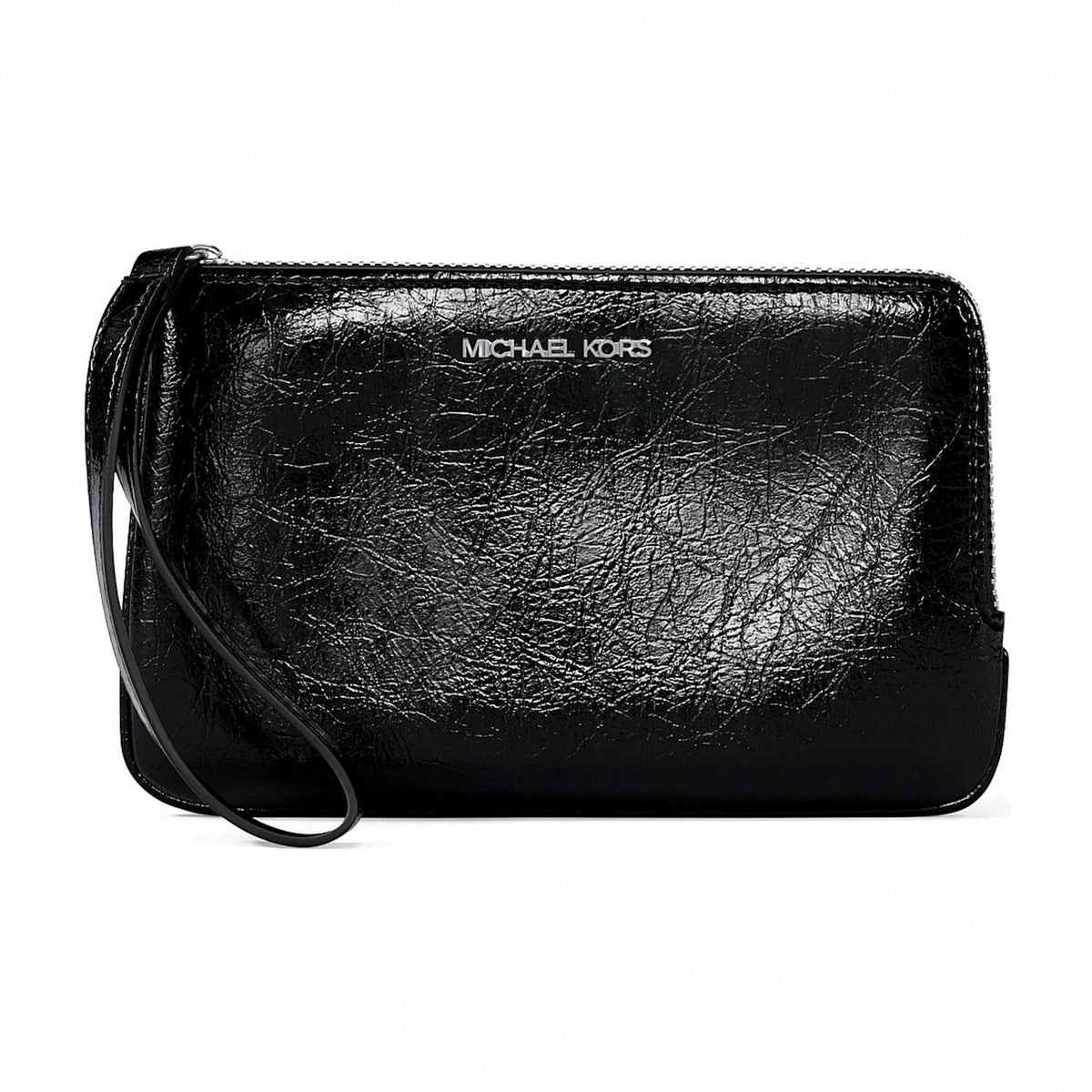 Michael Kors Jet Set Travel Small Crackled Wristlet - BLACK