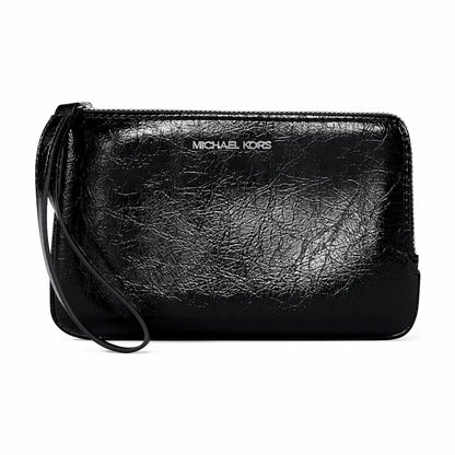 Michael Kors Jet Set Travel Small Crackled Wristlet - BLACK