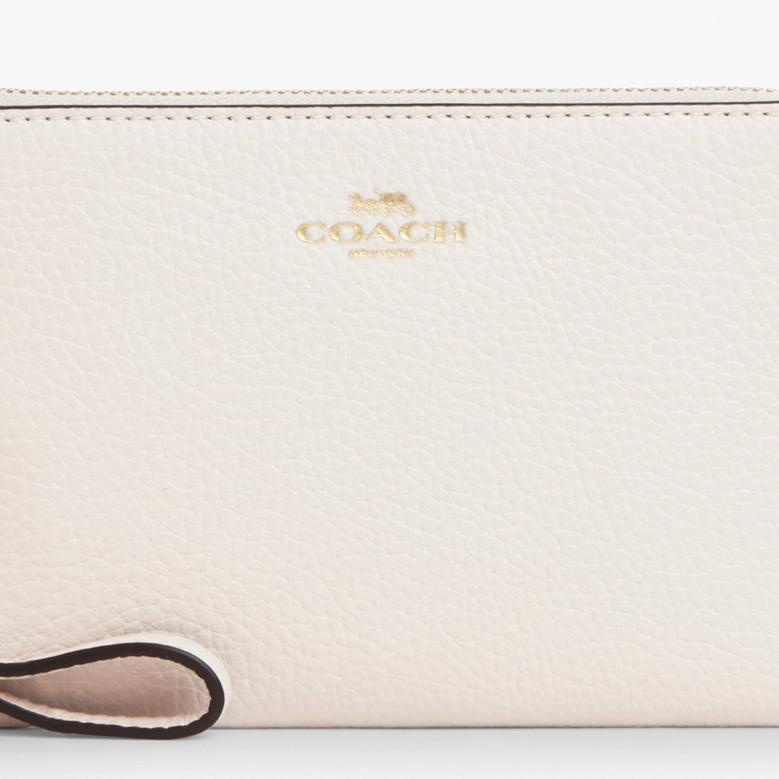 Coach Corner Zip Wristlet - Gold/Chalk