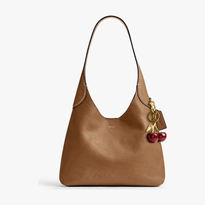 Coach Brooklyn Shoulder Bag 28 In Loved Leather - Brass/Honey Brown