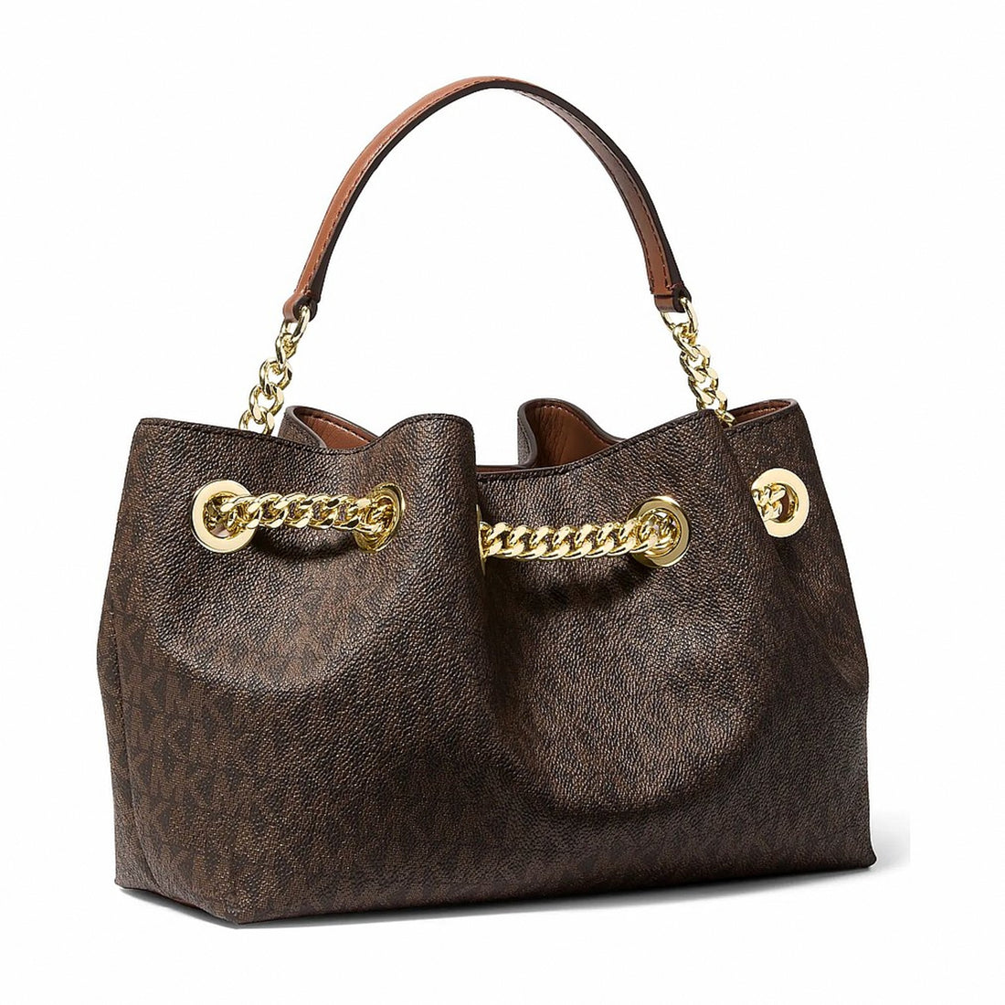 Michael Kors Mina Small Signature Logo Crossbody Bag - BROWN