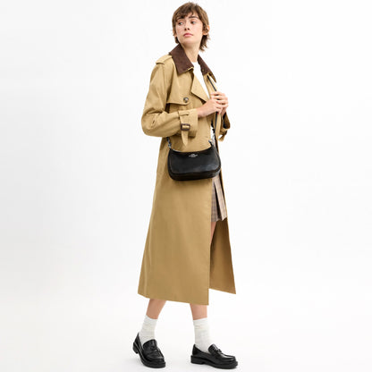 Coach Teri Shoulder Bag In Loved Leather - Silver/Black Brown
