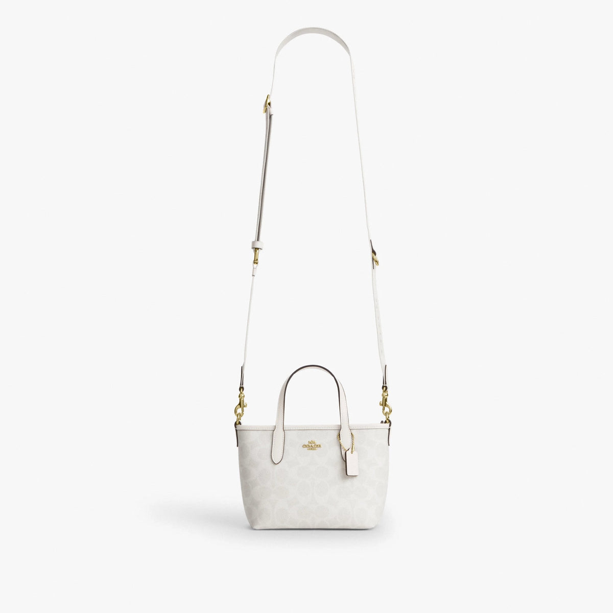 Coach City Mini Tote Bag In Signature Canvas - Gold/White/Chalk