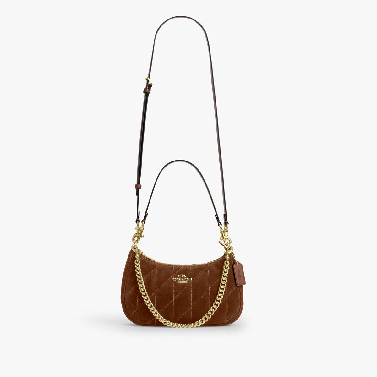 Coach Teri Shoulder Bag With Quilting - Gold/Warm Brown