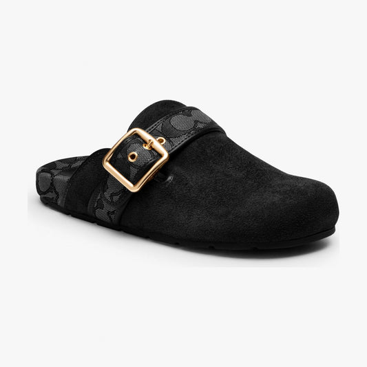 Coach Archival Buckle Clog - Black