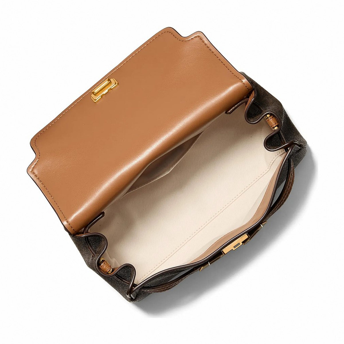 Michael Kors Hamilton Extra-Small Signature Logo Soft Crossbody Bag - BRN/ACORN