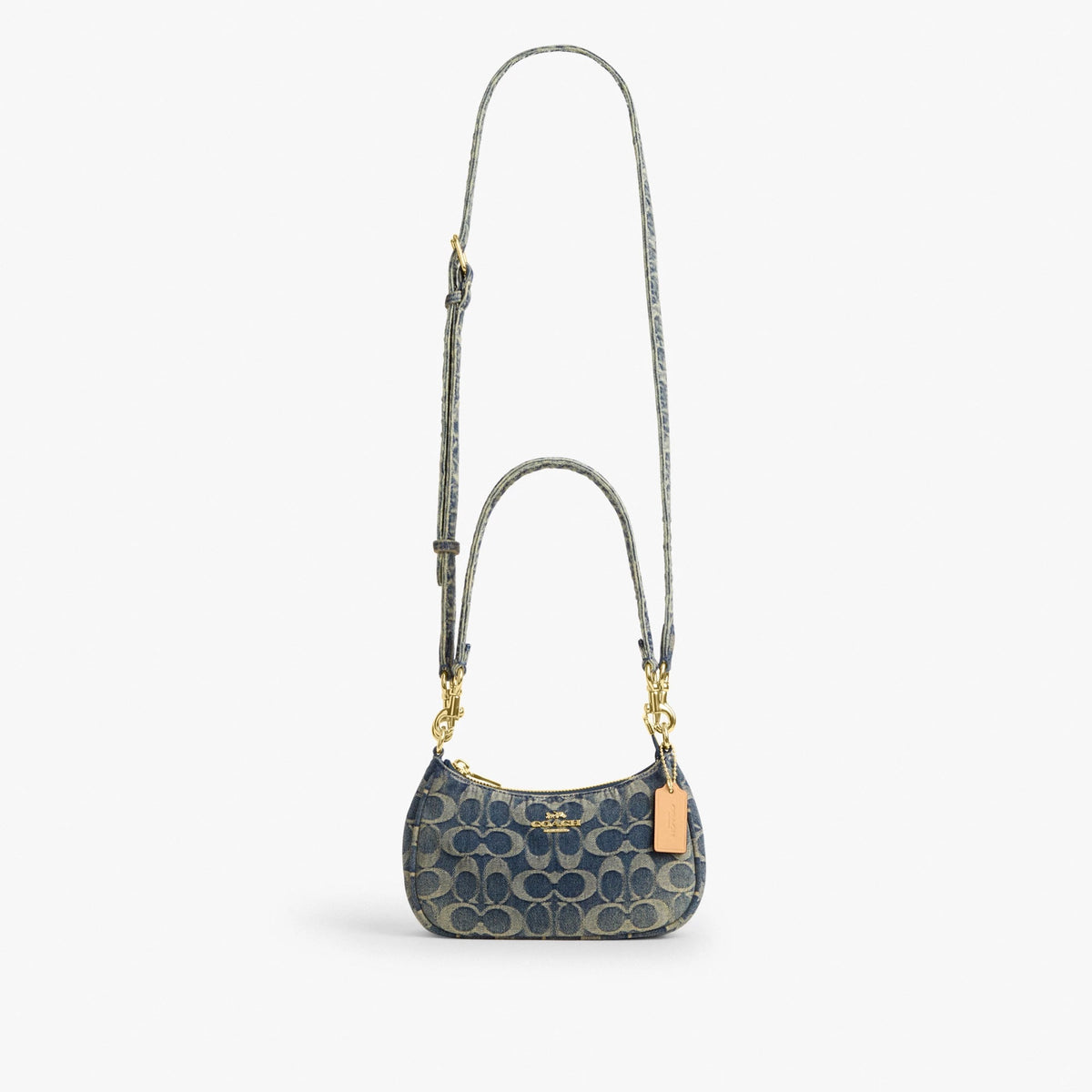 Coach Teri Mini Crossbody Bag In Signature Regenerative Cotton Denim - Gold/Denim