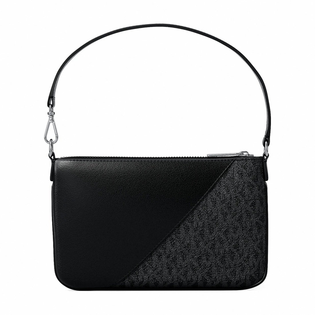 Michael Kors Jet Set Travel Small Signature Logo and Smooth Wristlet - BLACK