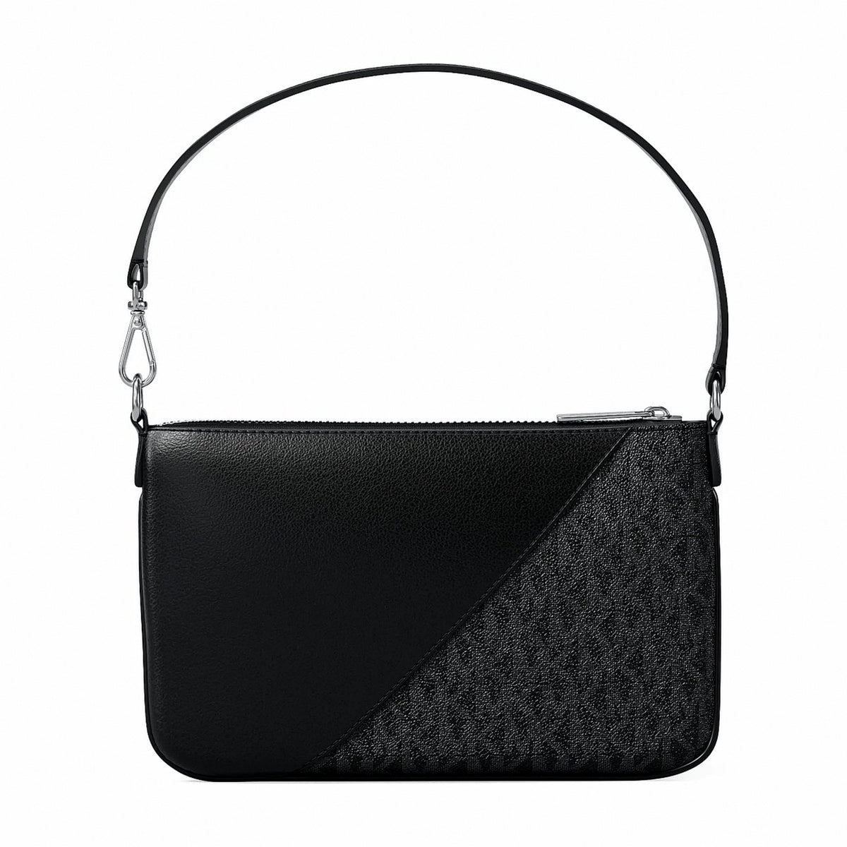 Michael Kors Jet Set Travel Small Signature Logo and Smooth Wristlet - BLACK