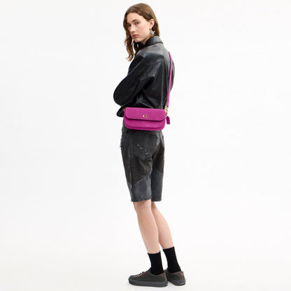 Coach Brook Flap Chain Bag - Brass/Magenta