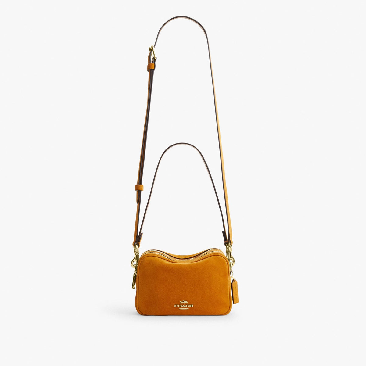 Coach Mini Carey Crossbody Bag - Gold/Marigold