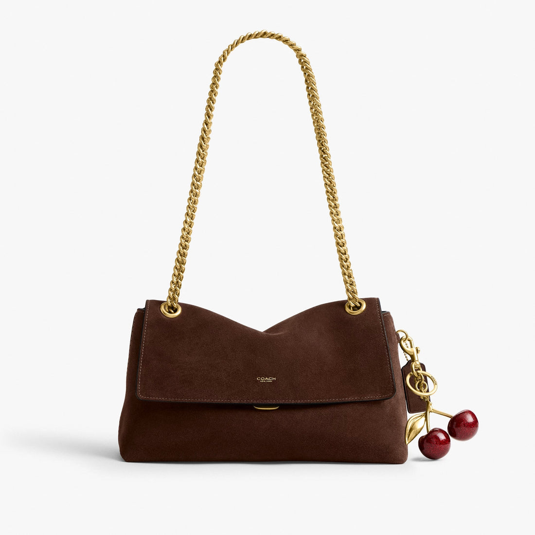Coach Chelsea Shoulder Bag 30 With Chain - Brass/Dark Chocolate