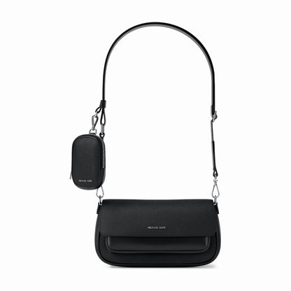 Michael Kors Jet Set Travel Small Pebbled Leather Crossbody Bag With Pouch - BLACK