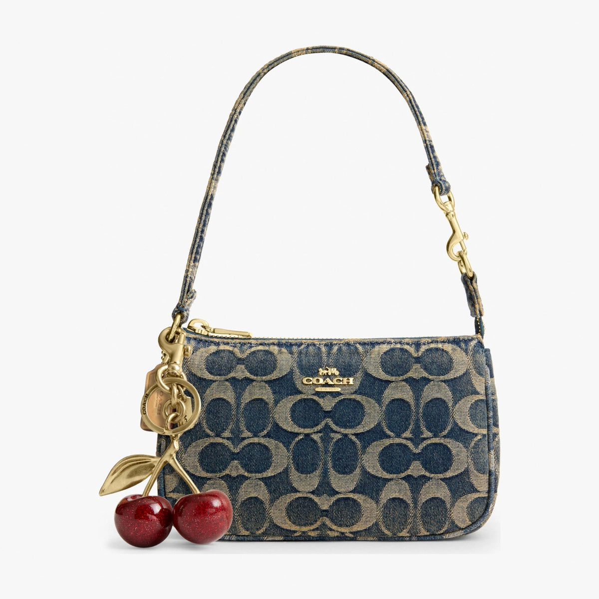 Coach Nolita 19 In Signature Regenerative Cotton Denim - Gold/Denim